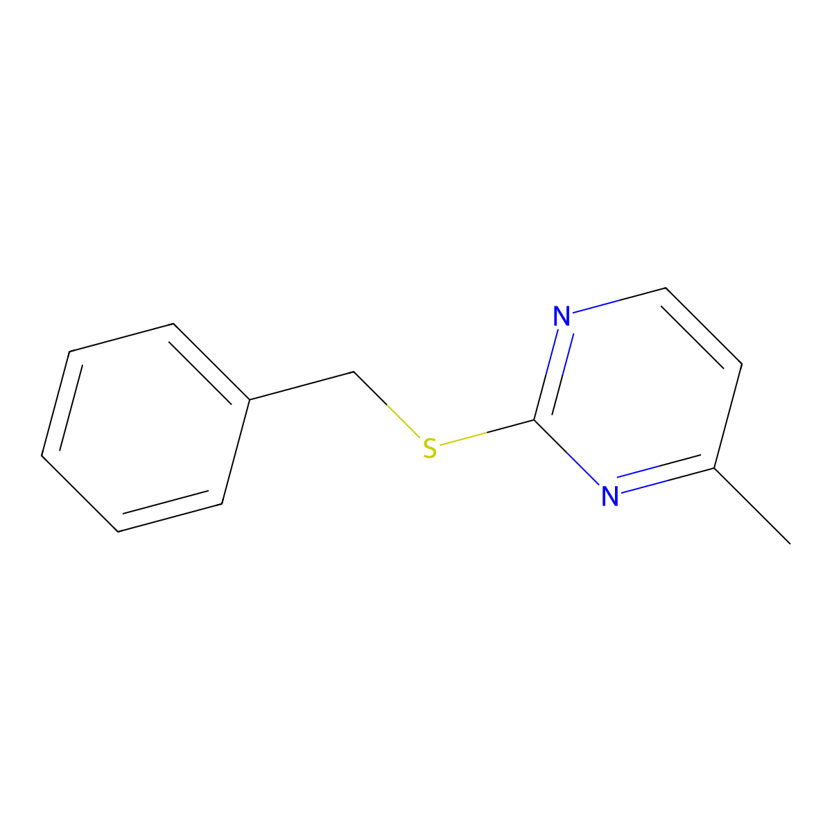 2-(Benzylthio)-4-methylpyrimidine molecular structure, CAS 393519-09-0