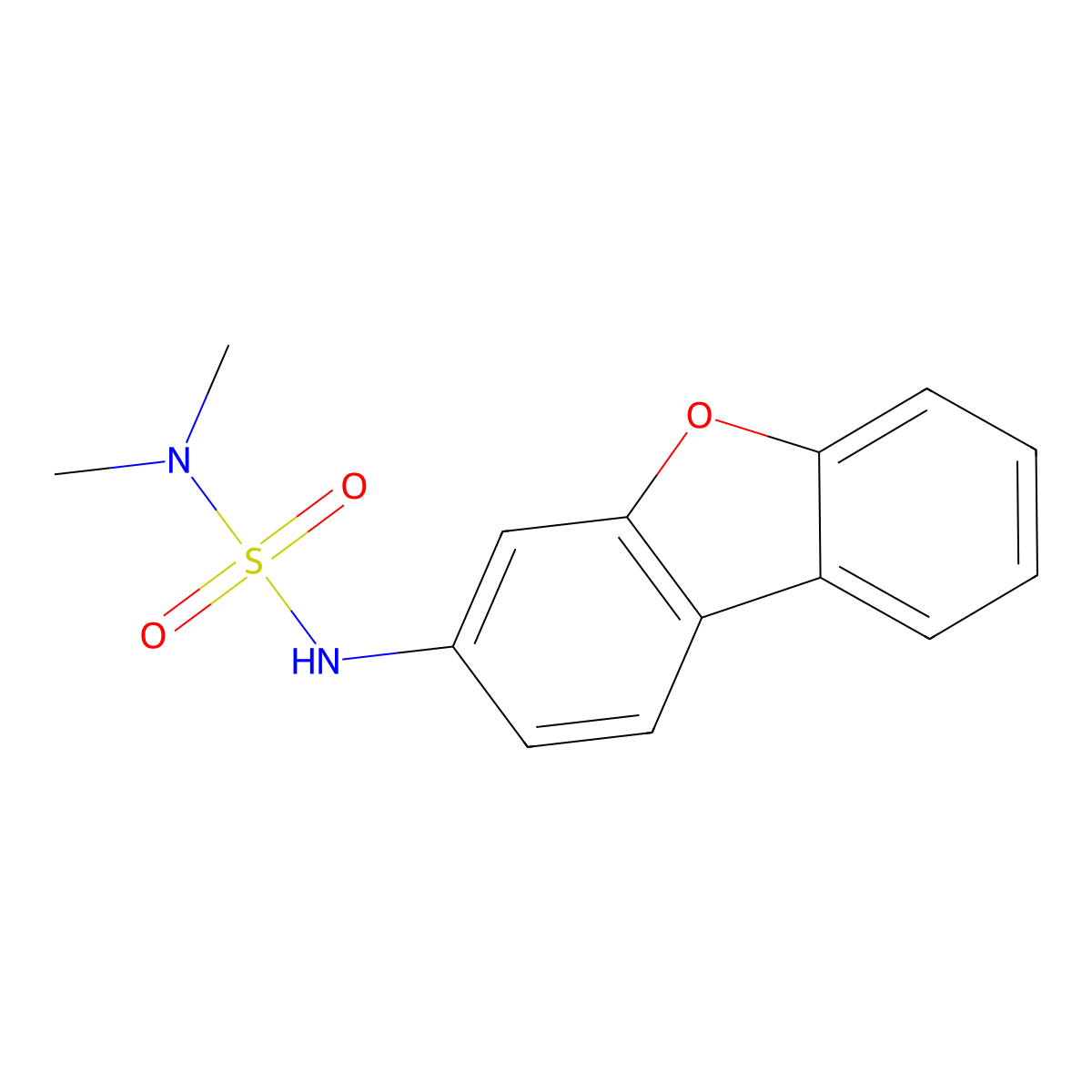 3-(Dimethylsulfamoylamino)dibenzofuran molecular structure, CAS 393519-89-6