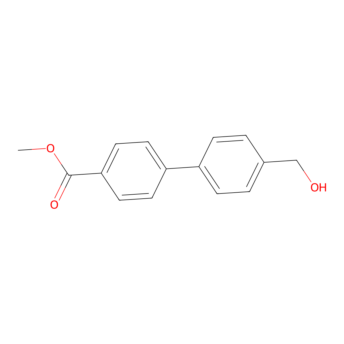 Methyl 4'-(hydroxymethyl)-[1,1'-biphenyl]-4-carboxylate molecular structure, CAS 393522-78-6