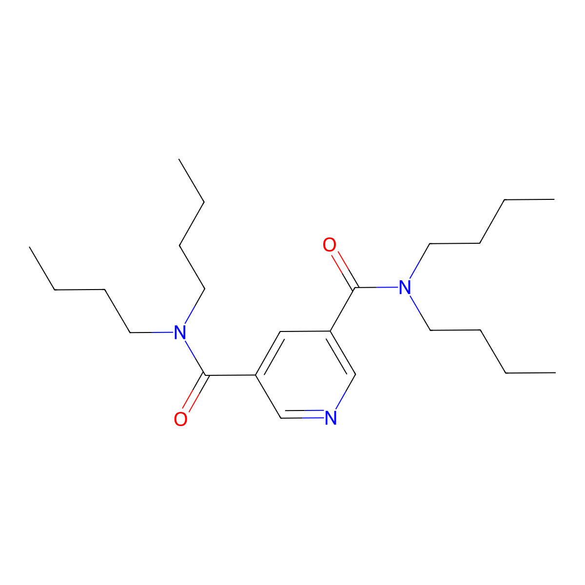 3-N,3-N,5-N,5-N-tetrabutylpyridine-3,5-dicarboxamide molecular structure, CAS 393525-13-8
