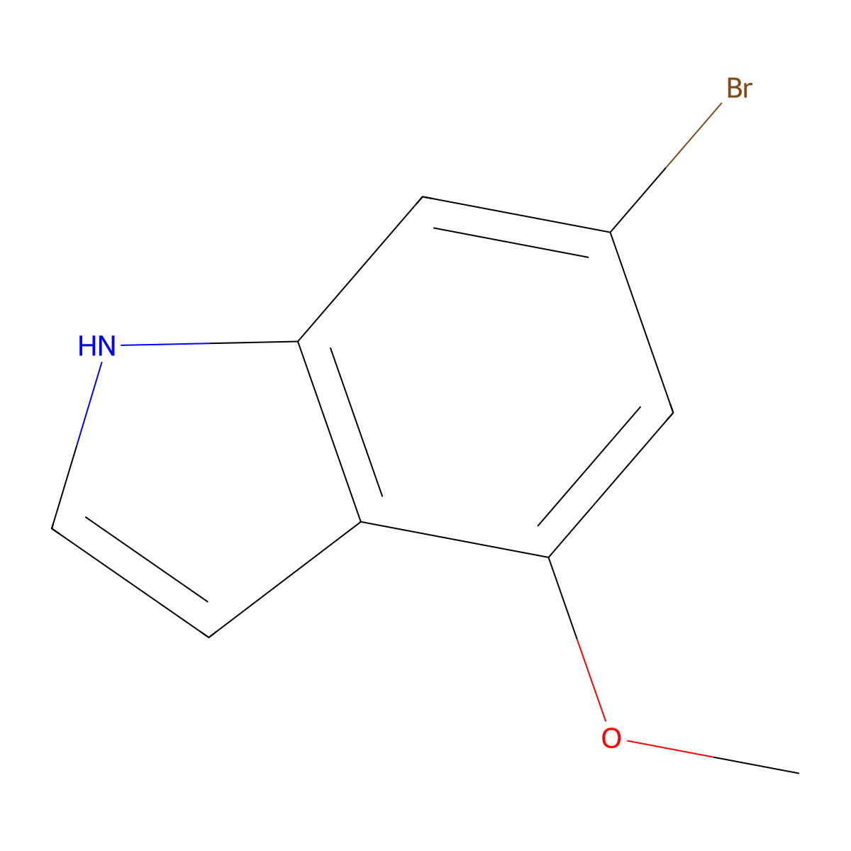6-Bromo-4-methoxy-1H-indole molecular structure, CAS 393553-57-6