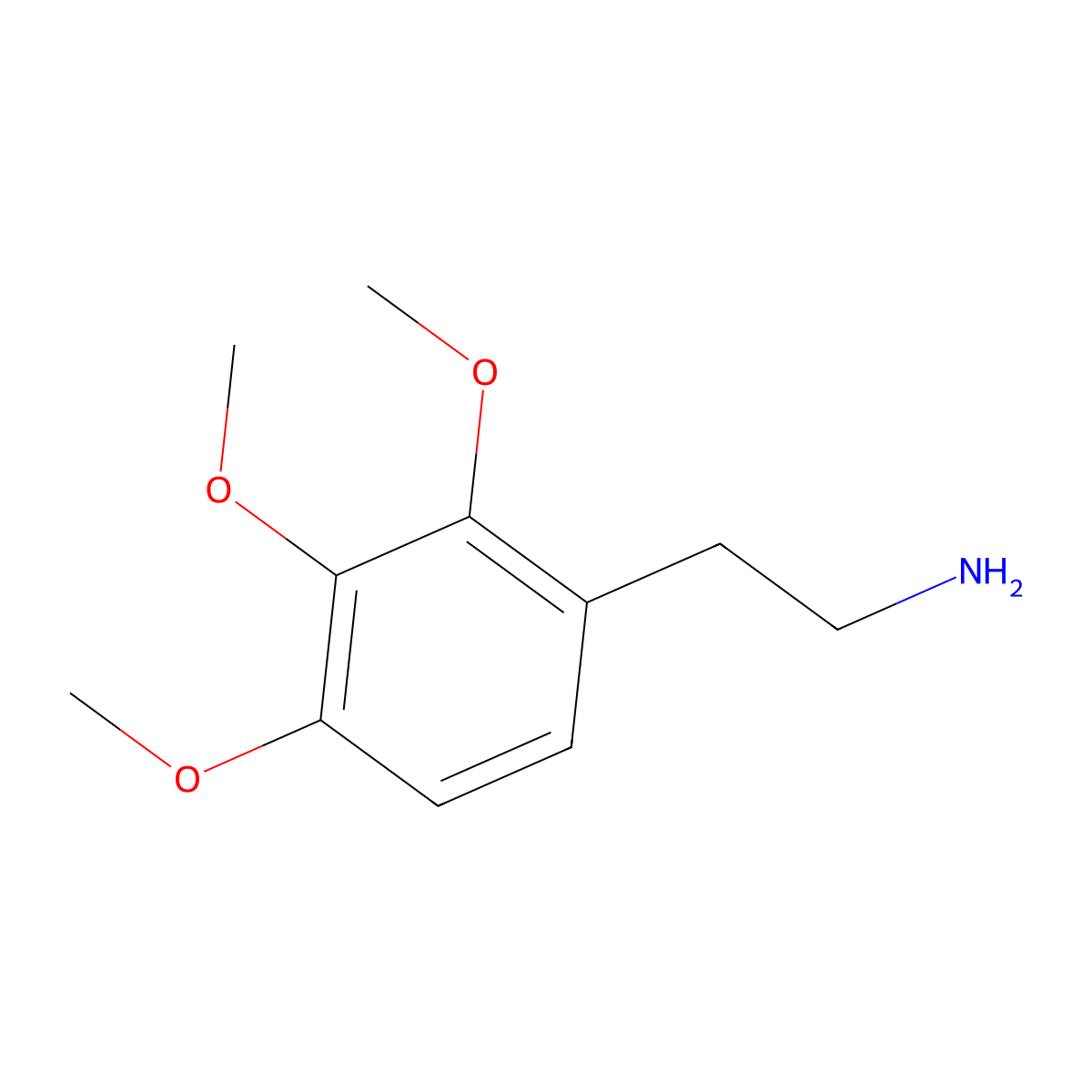2,3,4-Trimethoxyphenethylamine molecular structure, CAS 3937-16-4