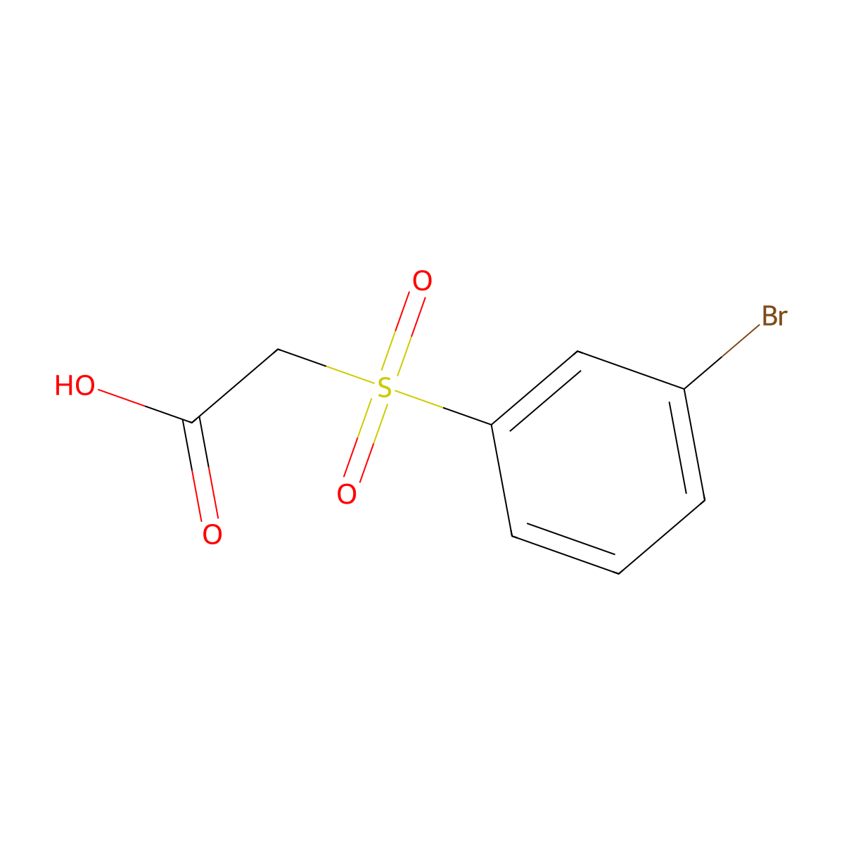 2-(3-Bromobenzenesulfonyl)acetic acid molecular structure, CAS 3937-93-7