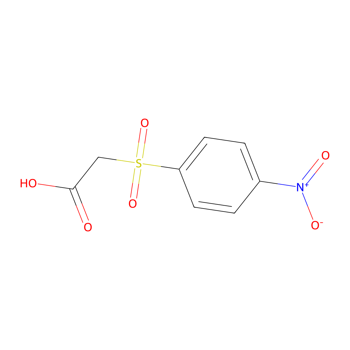 [(4-Nitrophenyl)sulfonyl]acetic acid molecular structure, CAS 3937-94-8