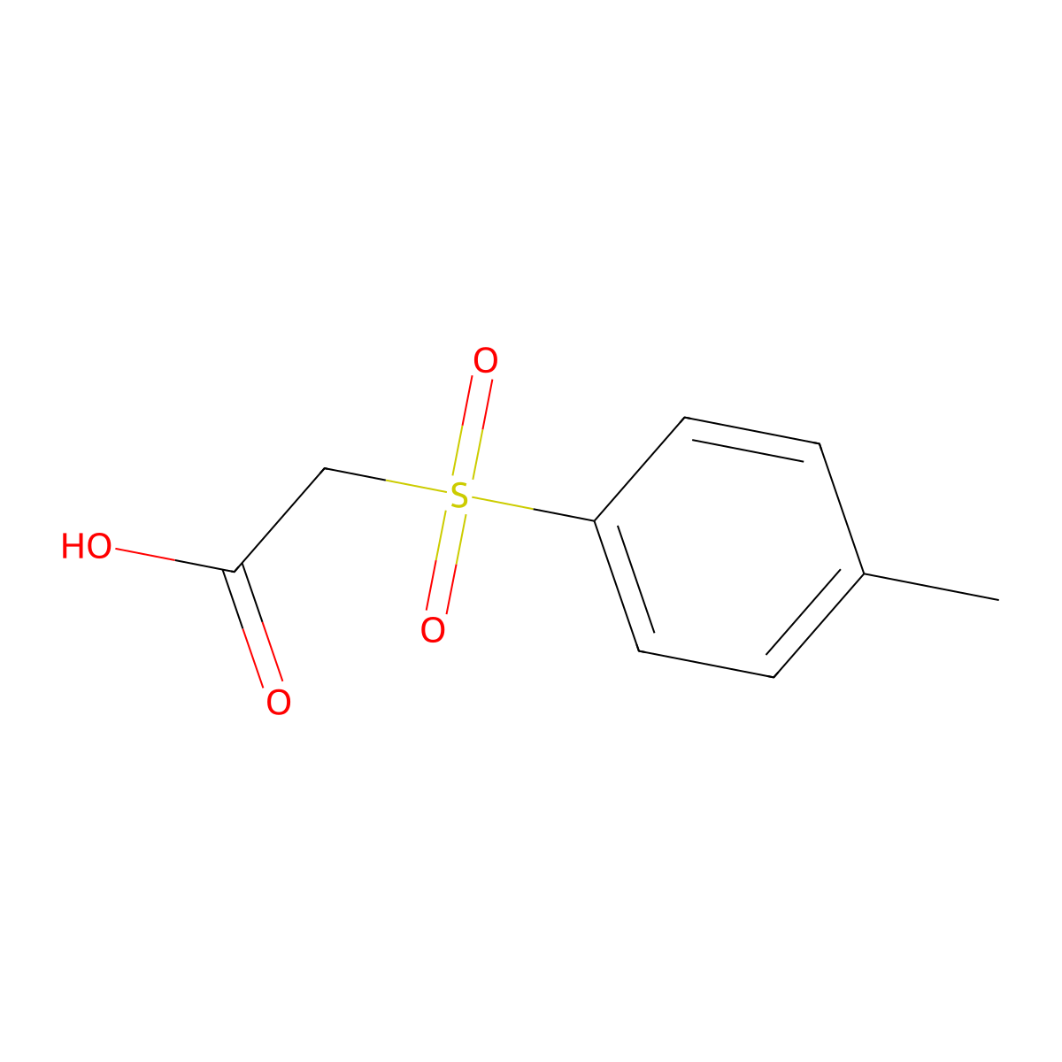 (4-Tolylsulphonyl)acetic acid molecular structure, CAS 3937-96-0
