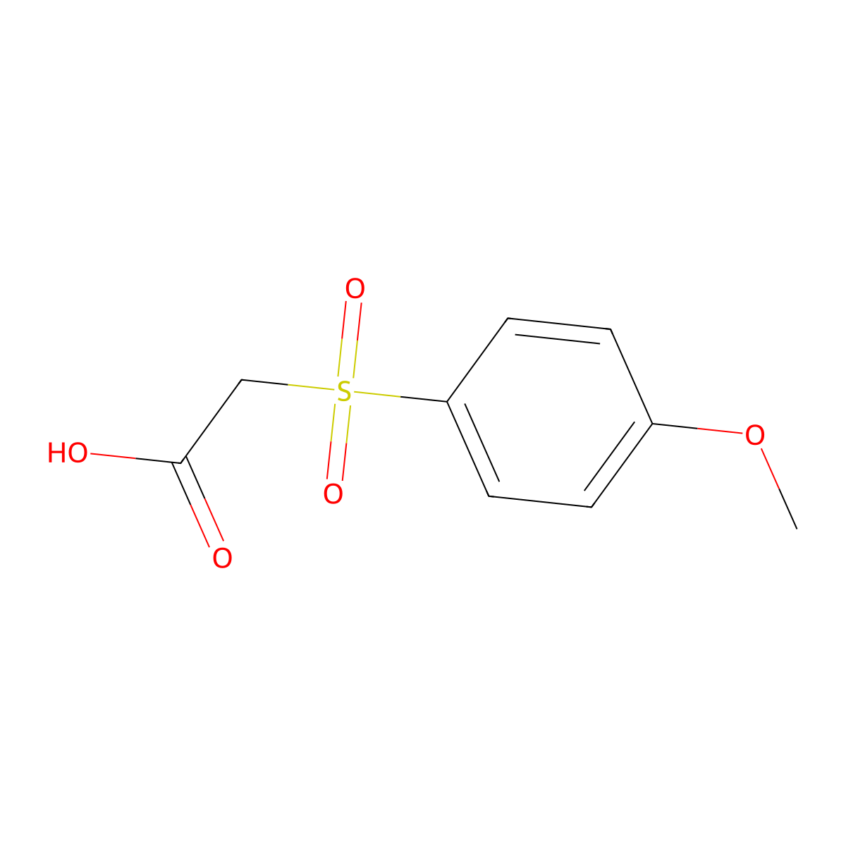 (4-Methoxy-benzenesulfonyl)-acetic acid molecular structure, CAS 3937-99-3