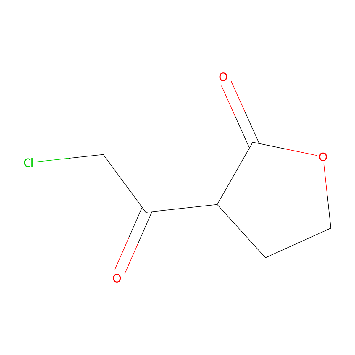 2-Chloroacetyl butyrolactone molecular structure, CAS 393781-54-9