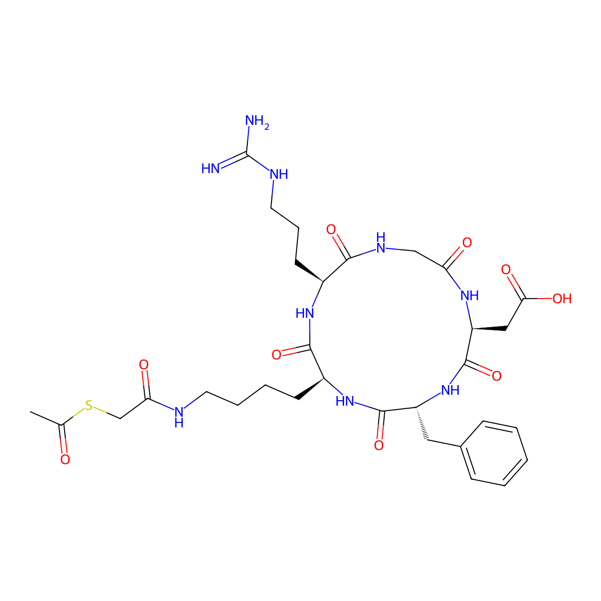 cRGDfK-thioacetyl ester molecular structure, CAS 393781-65-2