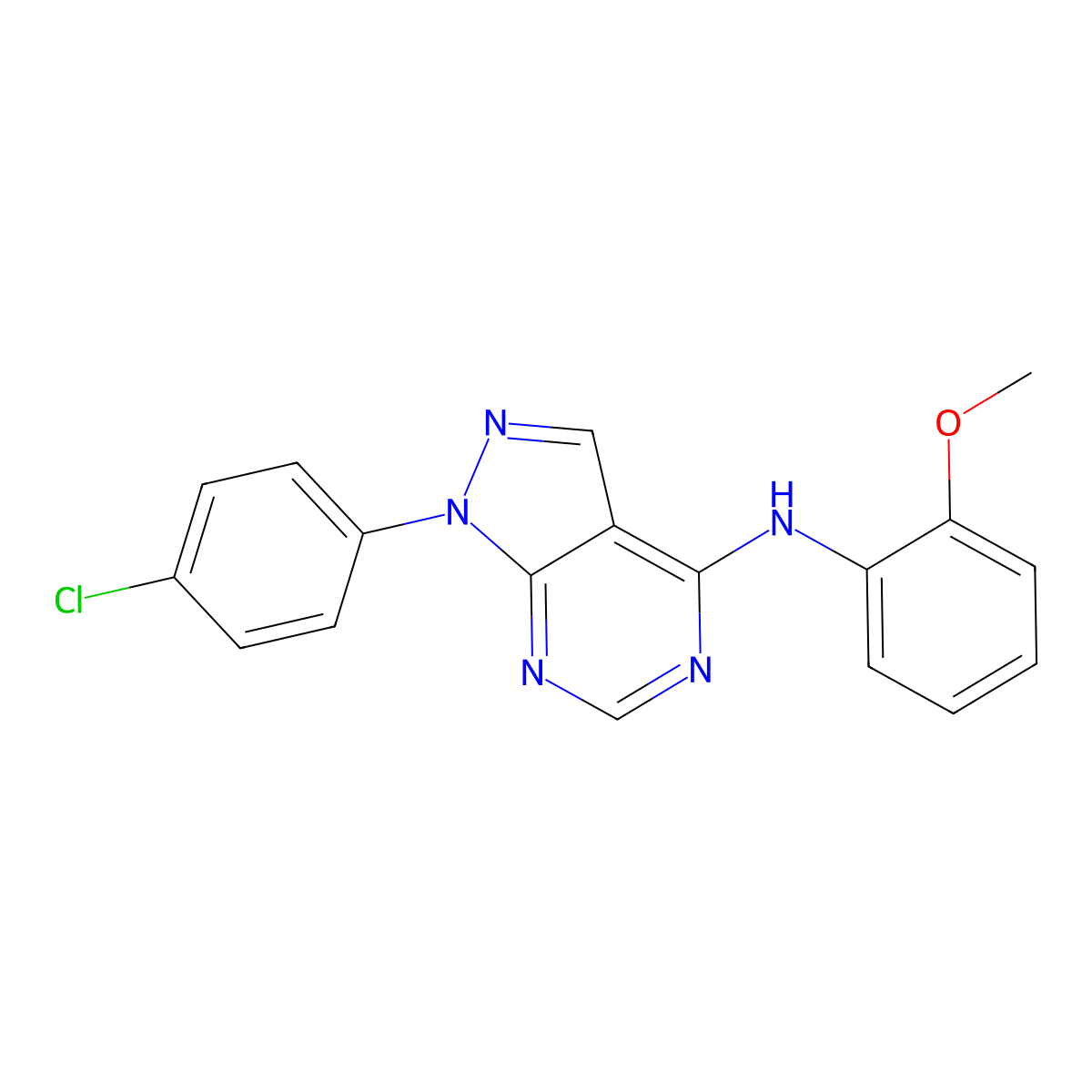 [1-(4-Chlorophenyl)pyrazolo[4,5-e]pyrimidin-4-yl](2-methoxyphenyl)amine molecular structure, CAS 393785-47-2