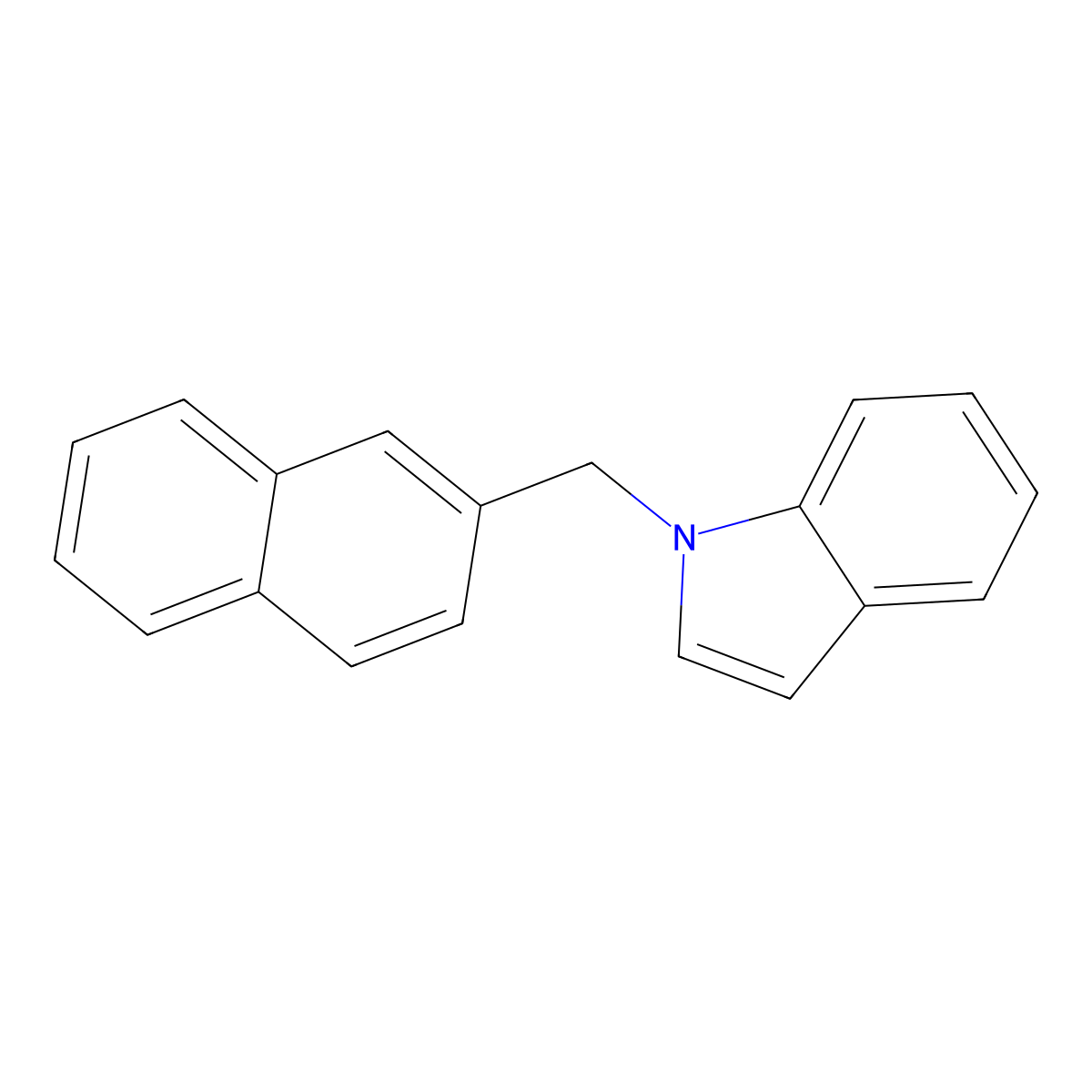 1H-Indole, 1-(2-naphthalenylmethyl)- molecular structure, CAS 393795-62-5