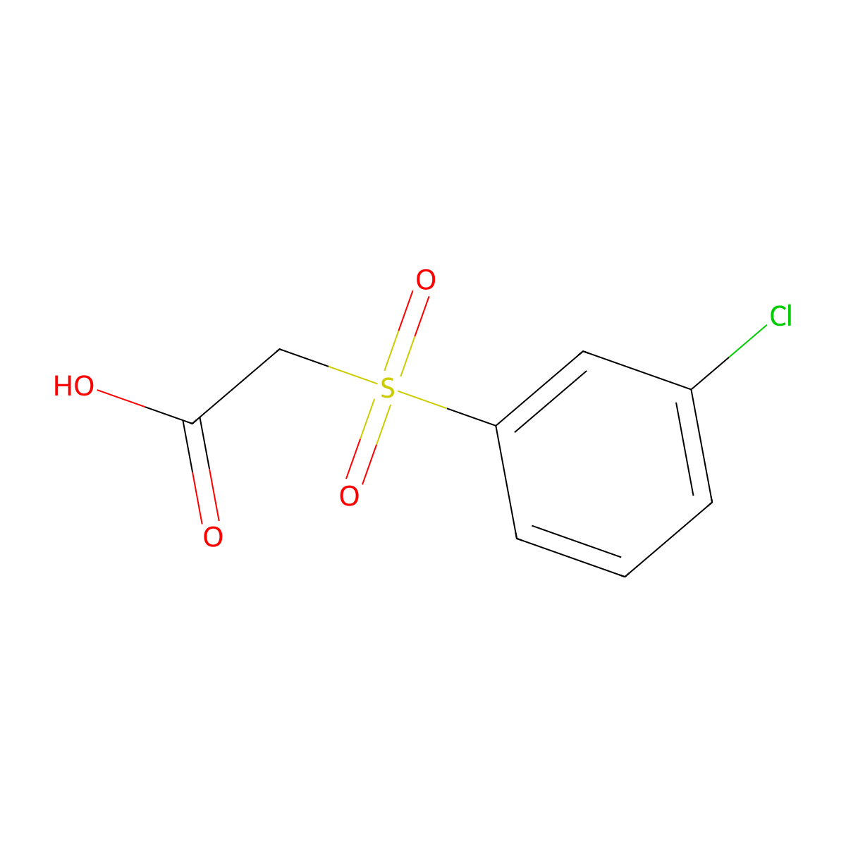 2-(3-Chlorobenzenesulfonyl)acetic acid molecular structure, CAS 3938-05-4