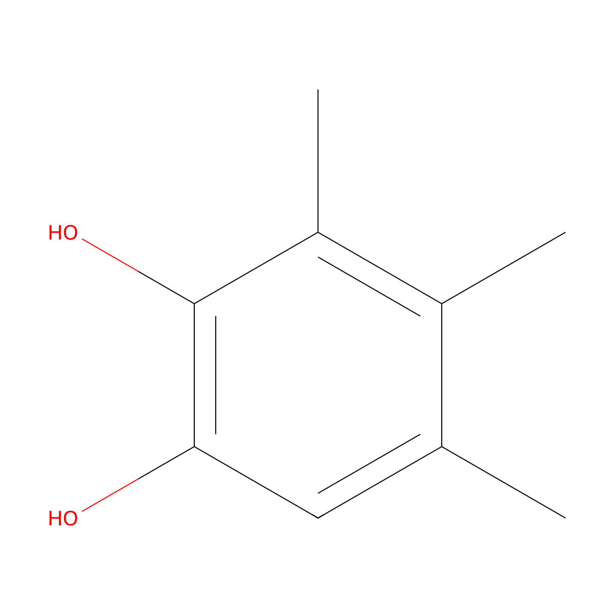 3,4,5-Trimethylbenzene-1,2-diol molecular structure, CAS 3938-10-1
