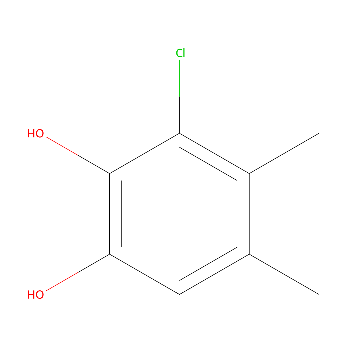 3-Chloro-4,5-dimethylbenzene-1,2-diol molecular structure, CAS 3938-13-4