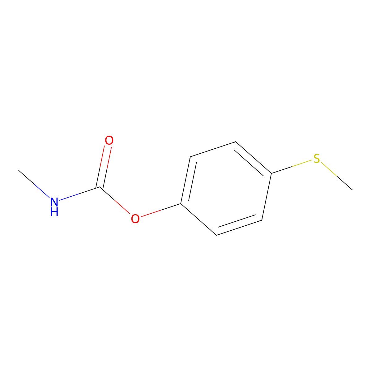 Carbamic acid, methyl-, p-(methylthio)phenyl ester molecular structure, CAS 3938-34-9