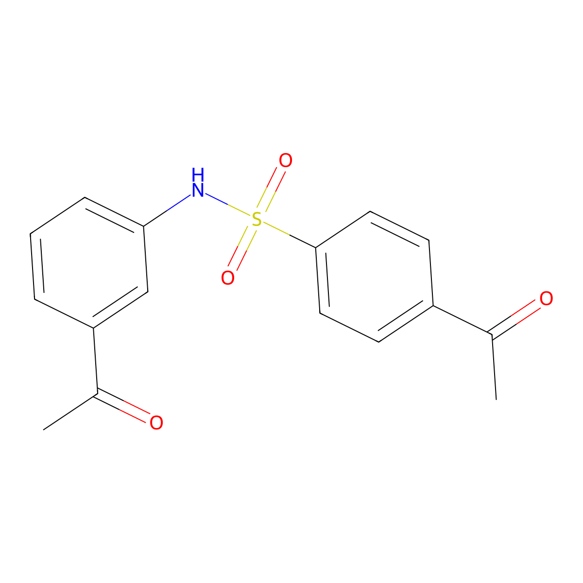 4-acetyl-N-(3-acetylphenyl)benzenesulfonamide molecular structure, CAS 3938-67-8