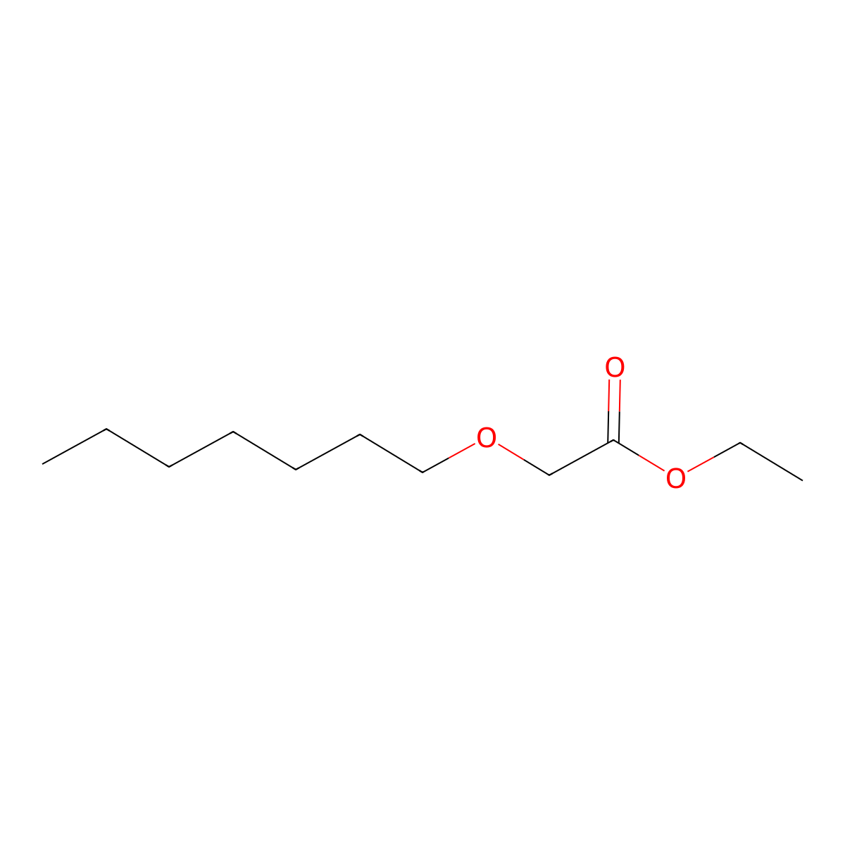 Ethyl heptyloxyacetate molecular structure, CAS 3938-81-6