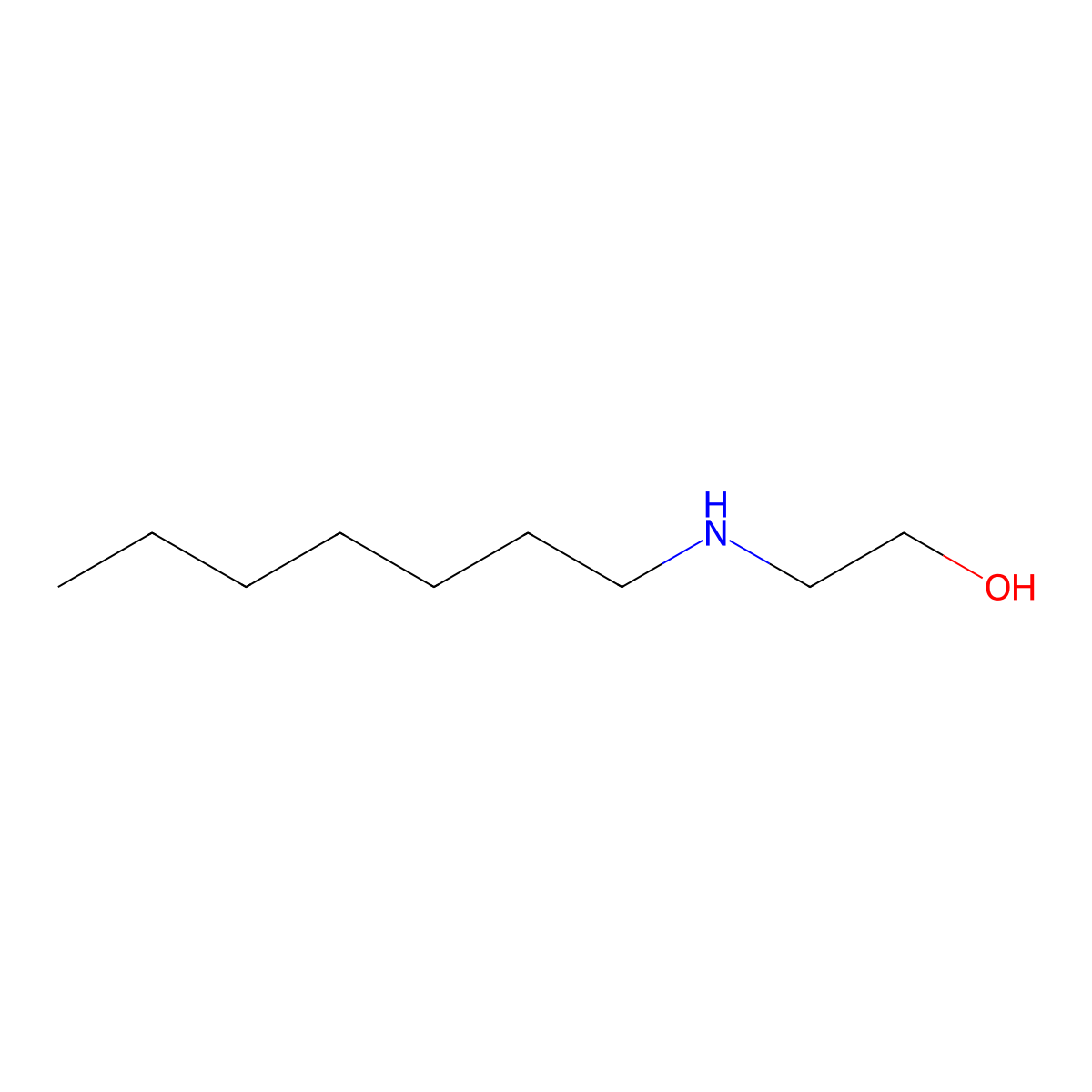 2-(Heptylamino)ethan-1-ol molecular structure, CAS 3938-88-3