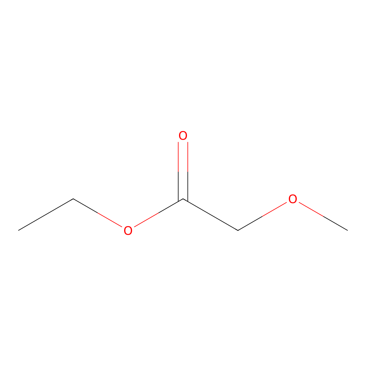 Ethyl 2-methoxyacetate molecular structure, CAS 3938-96-3