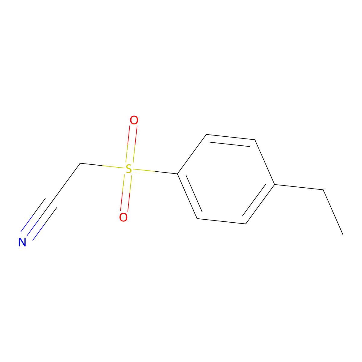 [(4-Ethylphenyl)sulfonyl]acetonitrile molecular structure, CAS 393802-35-2