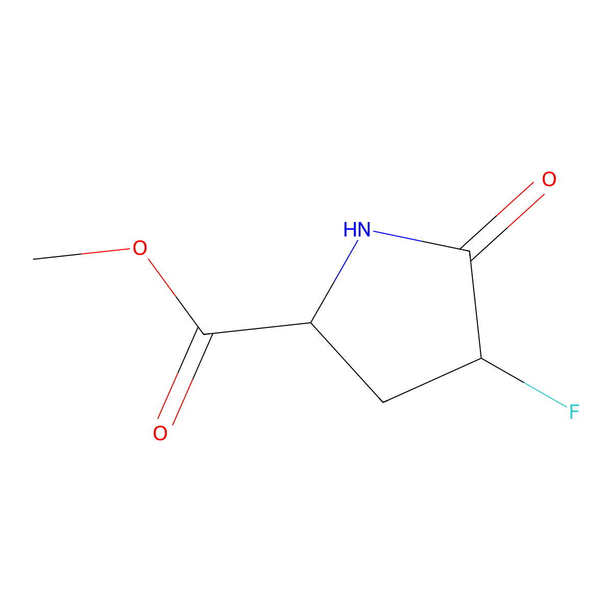 (2S,4R)-Methyl 4-fluoro-5-oxopyrrolidine-2-carboxylate molecular structure, CAS 393810-25-8