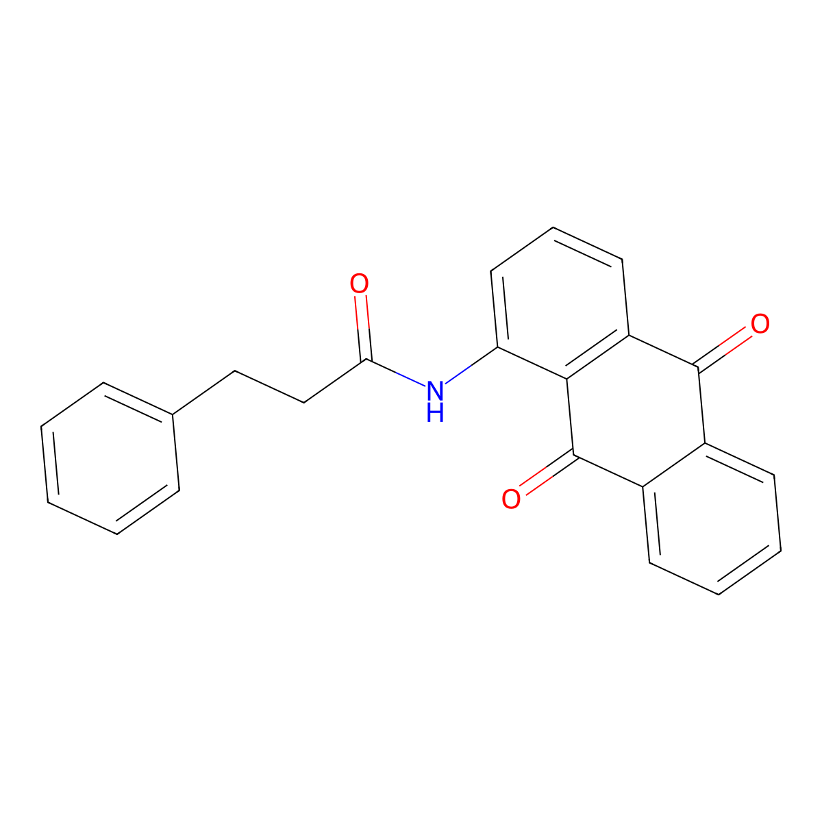 N-(9,10-dioxo-9,10-dihydroanthracen-1-yl)-3-phenylpropanamide molecular structure, CAS 393837-47-3