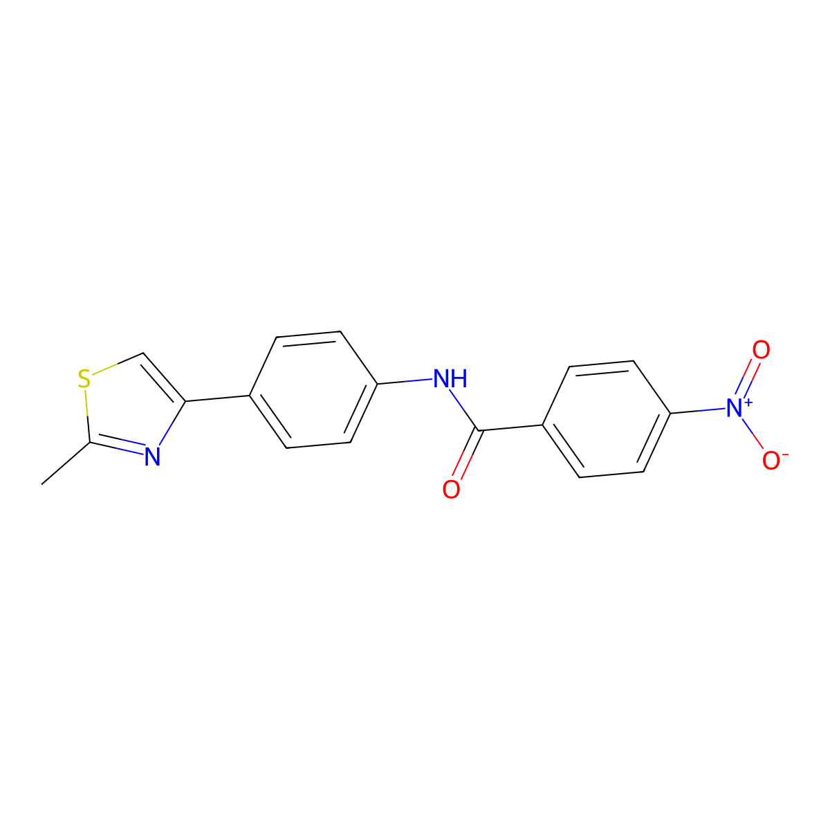 N-[4-(2-methyl-1,3-thiazol-4-yl)phenyl]-4-nitrobenzamide molecular structure, CAS 393837-71-3