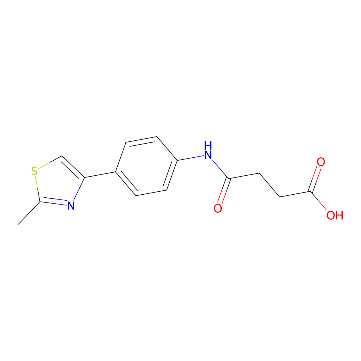 N-[4-(2-Methyl-thiazol-4-yl)-phenyl]-succinamic acid molecular structure, CAS 393837-72-4
