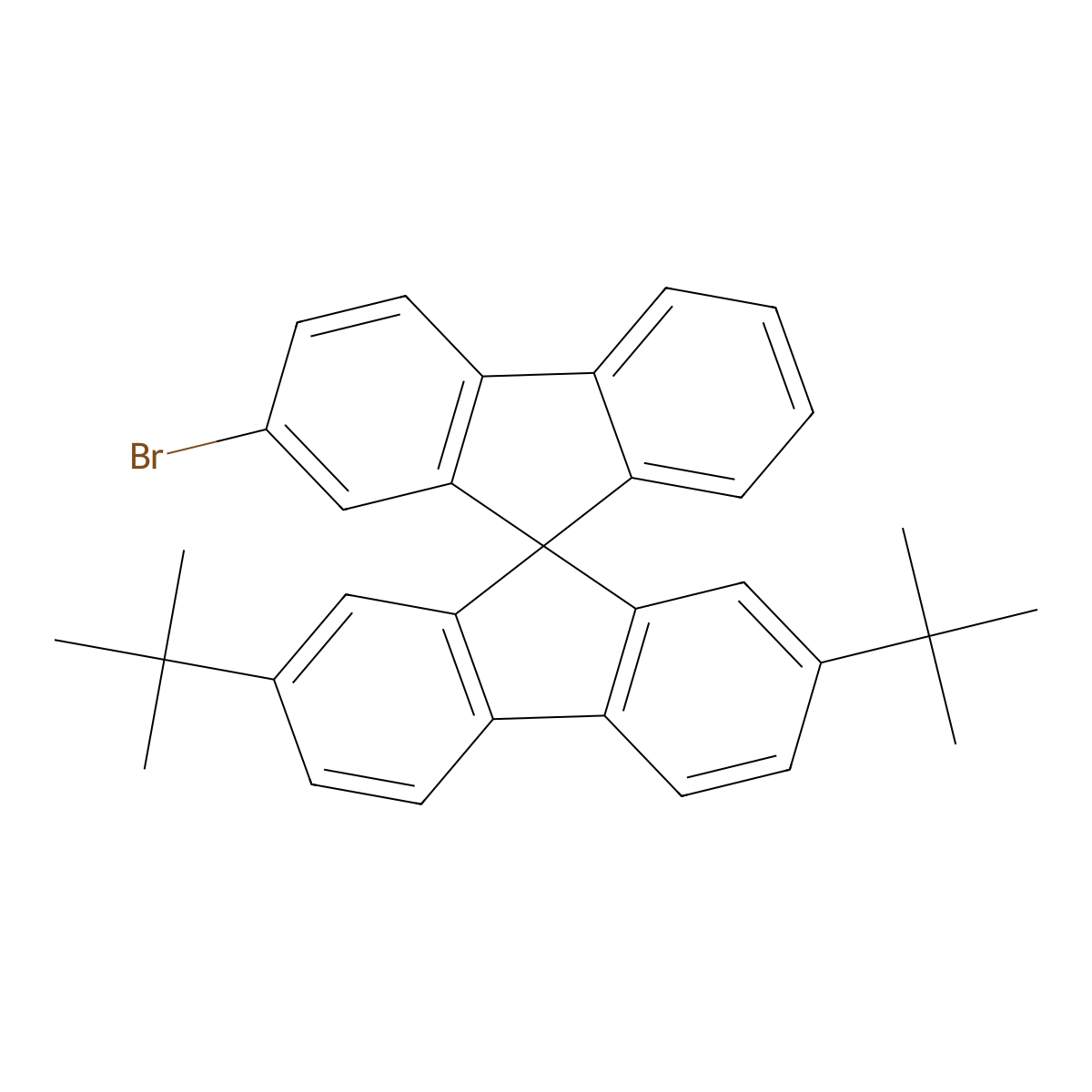 2'-Bromo-2,7-DI-tert-butyl-9,9'-spirobi[fluorene] molecular structure, CAS 393841-81-1