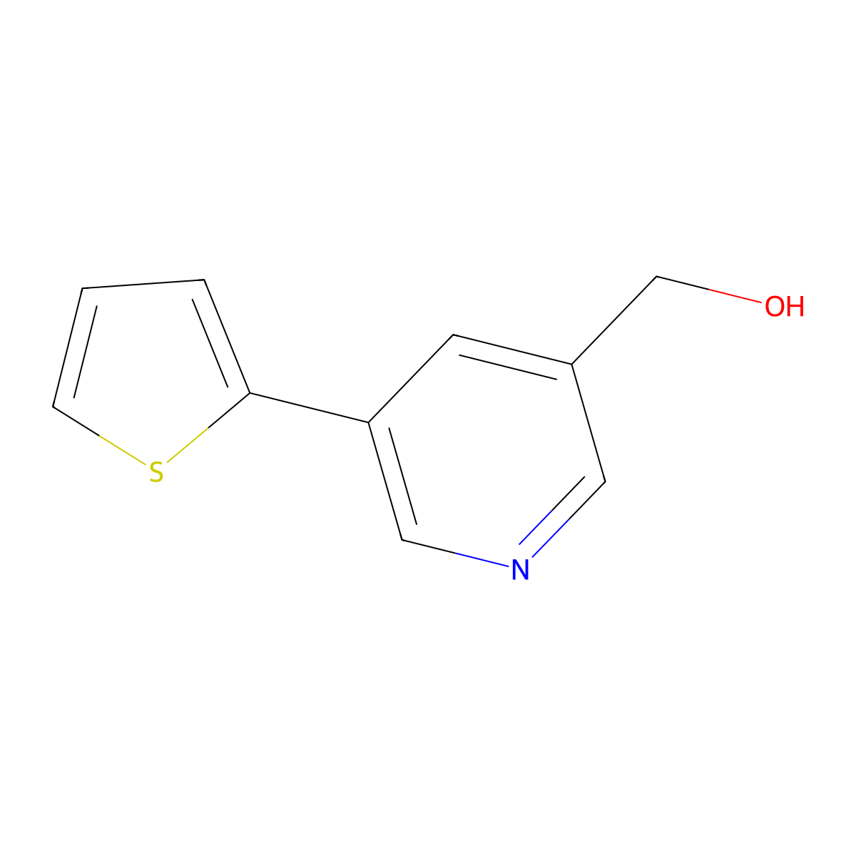 (5-(Thiophen-2-yl)pyridin-3-yl)methanol molecular structure, CAS 393861-00-2