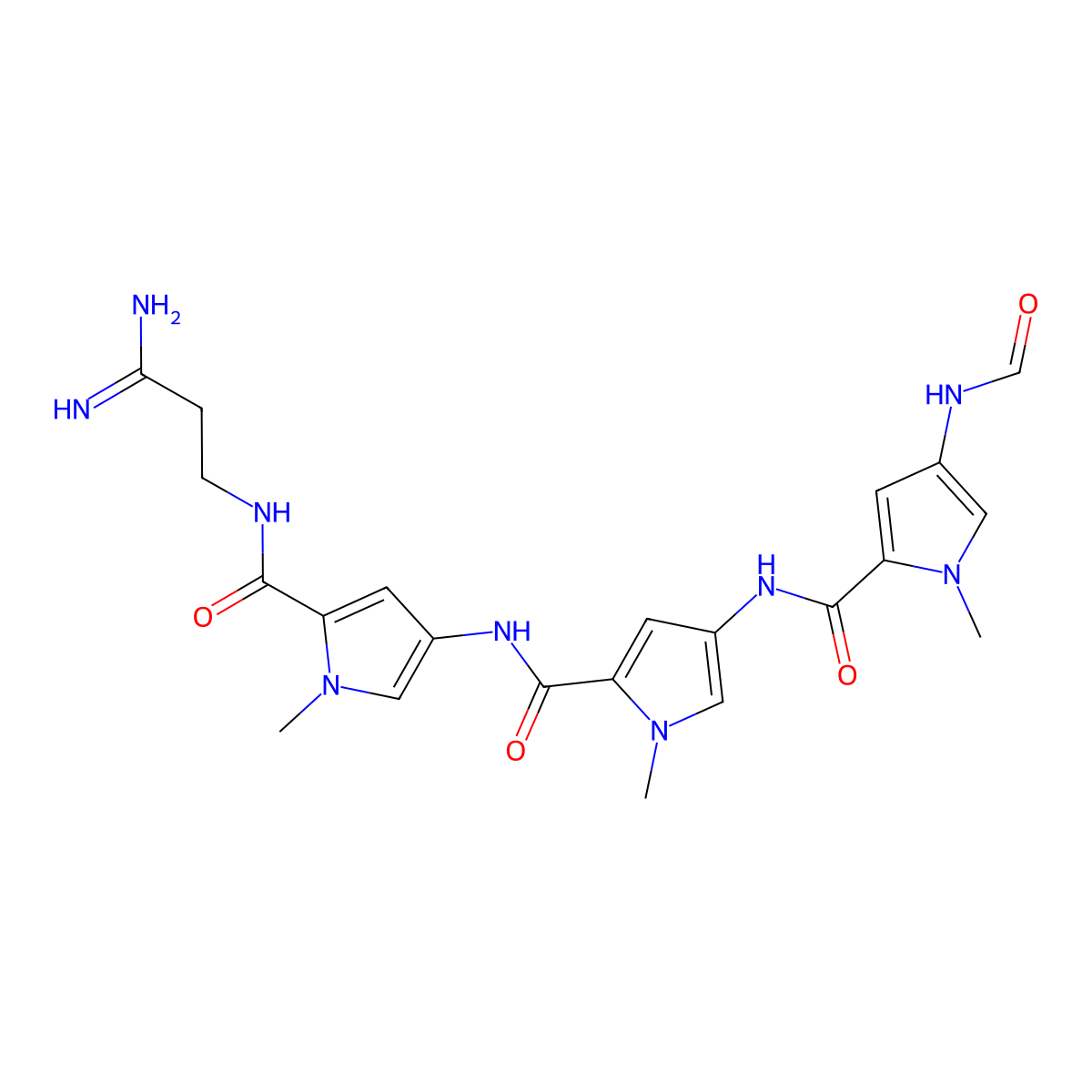 Distamycin A molecular structure, CAS 39389-47-4