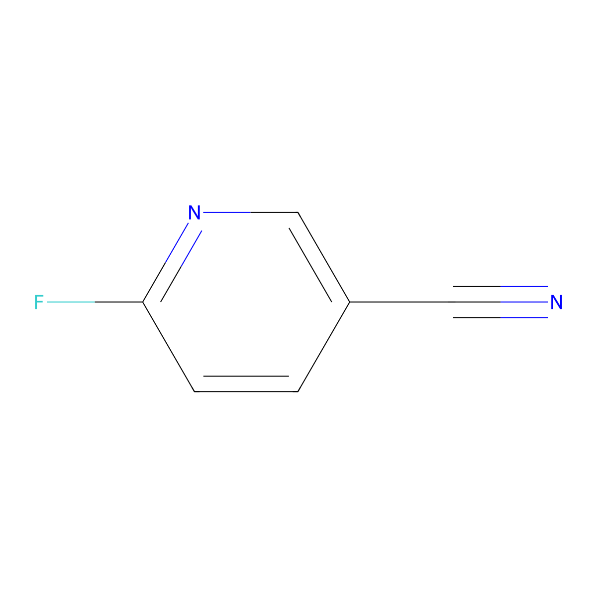 2-Fluoropyridine-5-carbonitrile molecular structure, CAS 3939-12-6