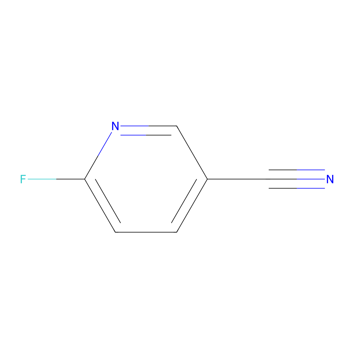 2-Fluoropyridine-5-carbonitrile molecular structure, CAS 3939-12-6