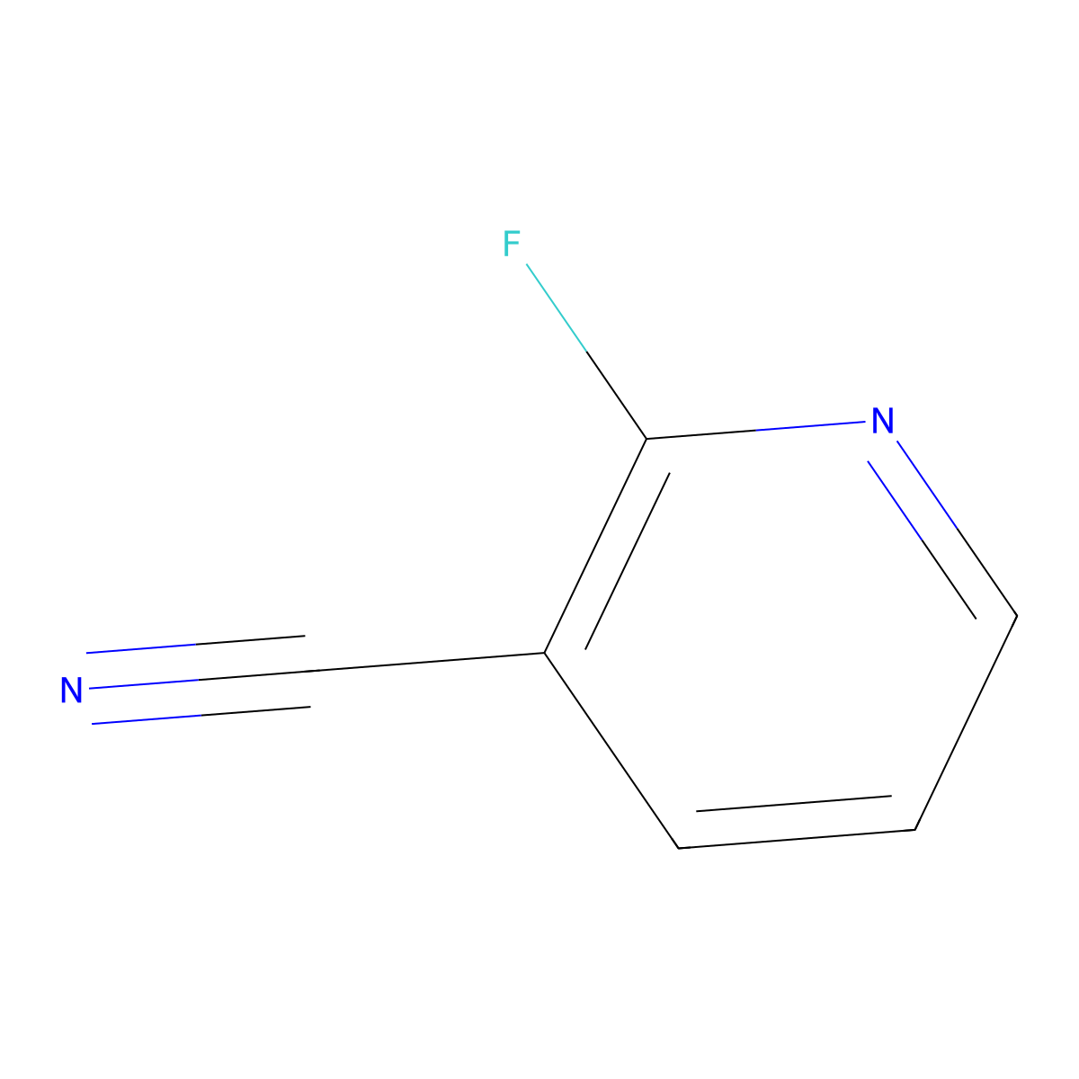 3-Cyano-2-fluoropyridine molecular structure, CAS 3939-13-7