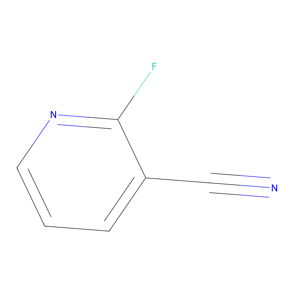 3-Cyano-2-fluoropyridine molecular structure, CAS 3939-13-7