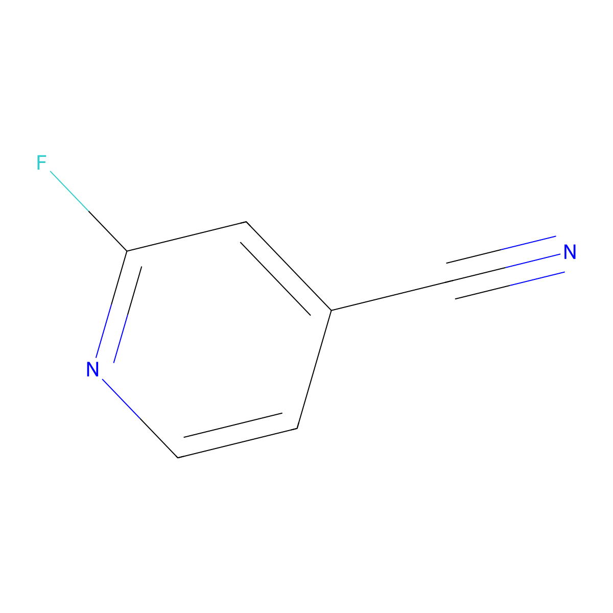 4-Cyano-2-fluoropyridine molecular structure, CAS 3939-14-8