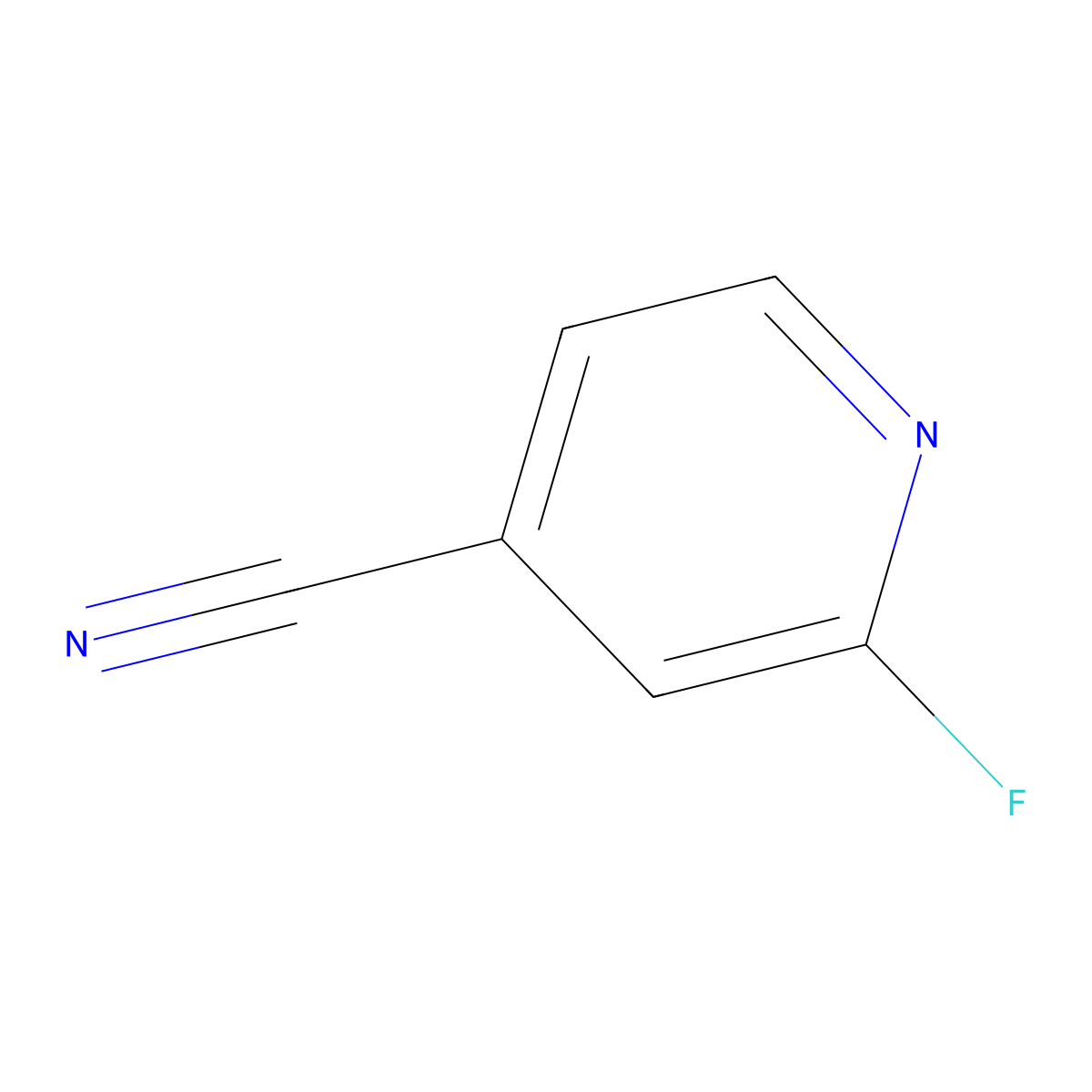 4-Cyano-2-fluoropyridine molecular structure, CAS 3939-14-8