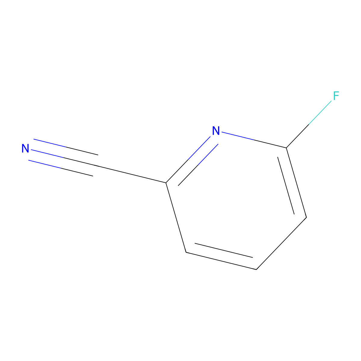 6-Fluoropyridine-2-carbonitrile molecular structure, CAS 3939-15-9
