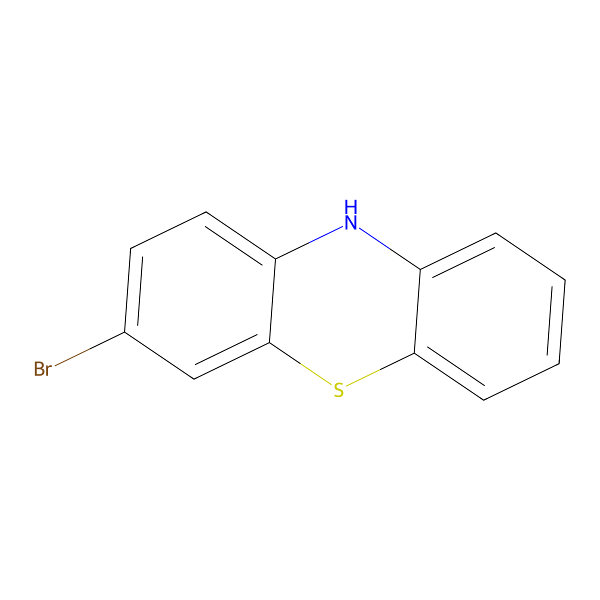 3-bromo-10H-phenothiazine molecular structure, CAS 3939-23-9