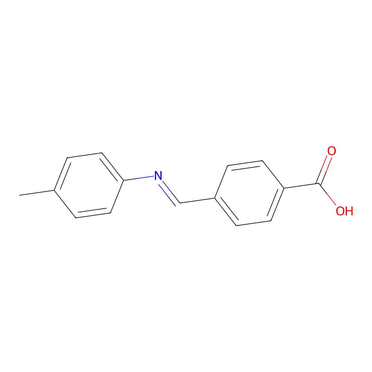 4-{(E)-[(4-methylphenyl)imino]methyl}benzoic acid molecular structure, CAS 3939-33-1