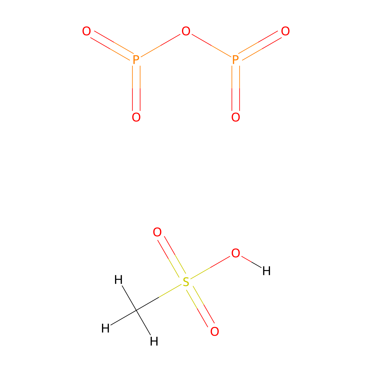 Methanesulfonic acid--3-oxo-1lambda~5~,3lambda~5~-diphosphoxane-1,1,3-trione (1/1) molecular structure, CAS 39394-84-8