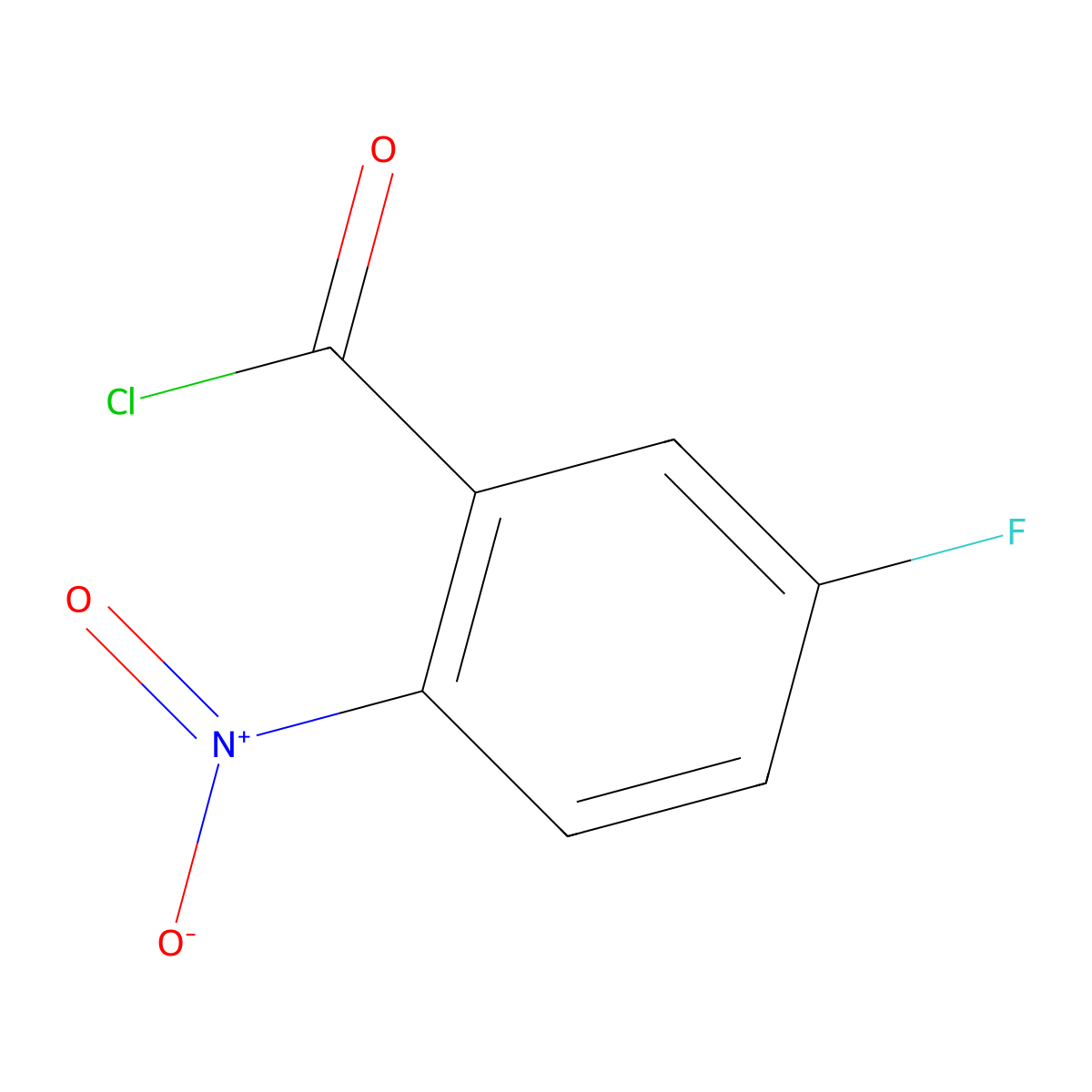 5-Fluoro-2-nitrobenzoyl chloride molecular structure, CAS 394-02-5