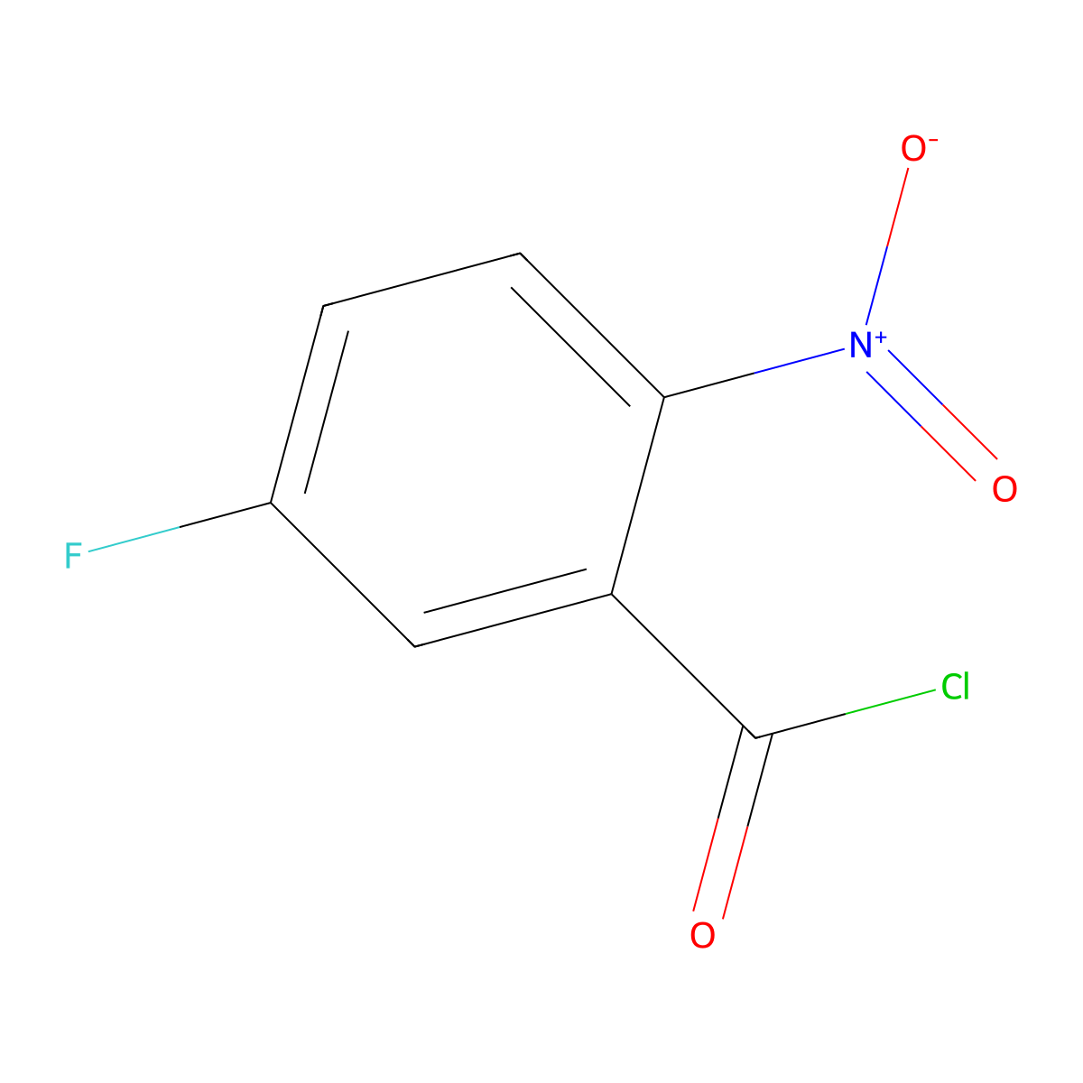 5-Fluoro-2-nitrobenzoyl chloride molecular structure, CAS 394-02-5