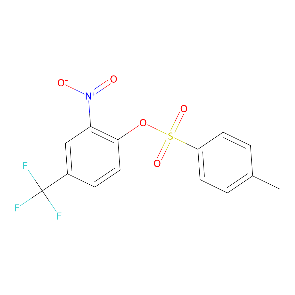 2-Nitro-4-(trifluoromethyl)phenyl 4-methylbenzene-1-sulfonate molecular structure, CAS 394-15-0