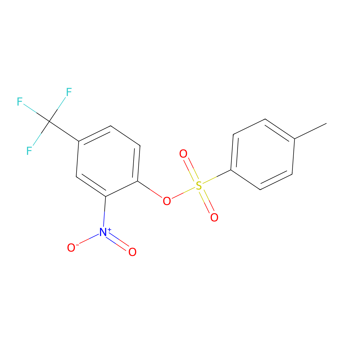 2-Nitro-4-(trifluoromethyl)phenyl 4-methylbenzene-1-sulfonate molecular structure, CAS 394-15-0