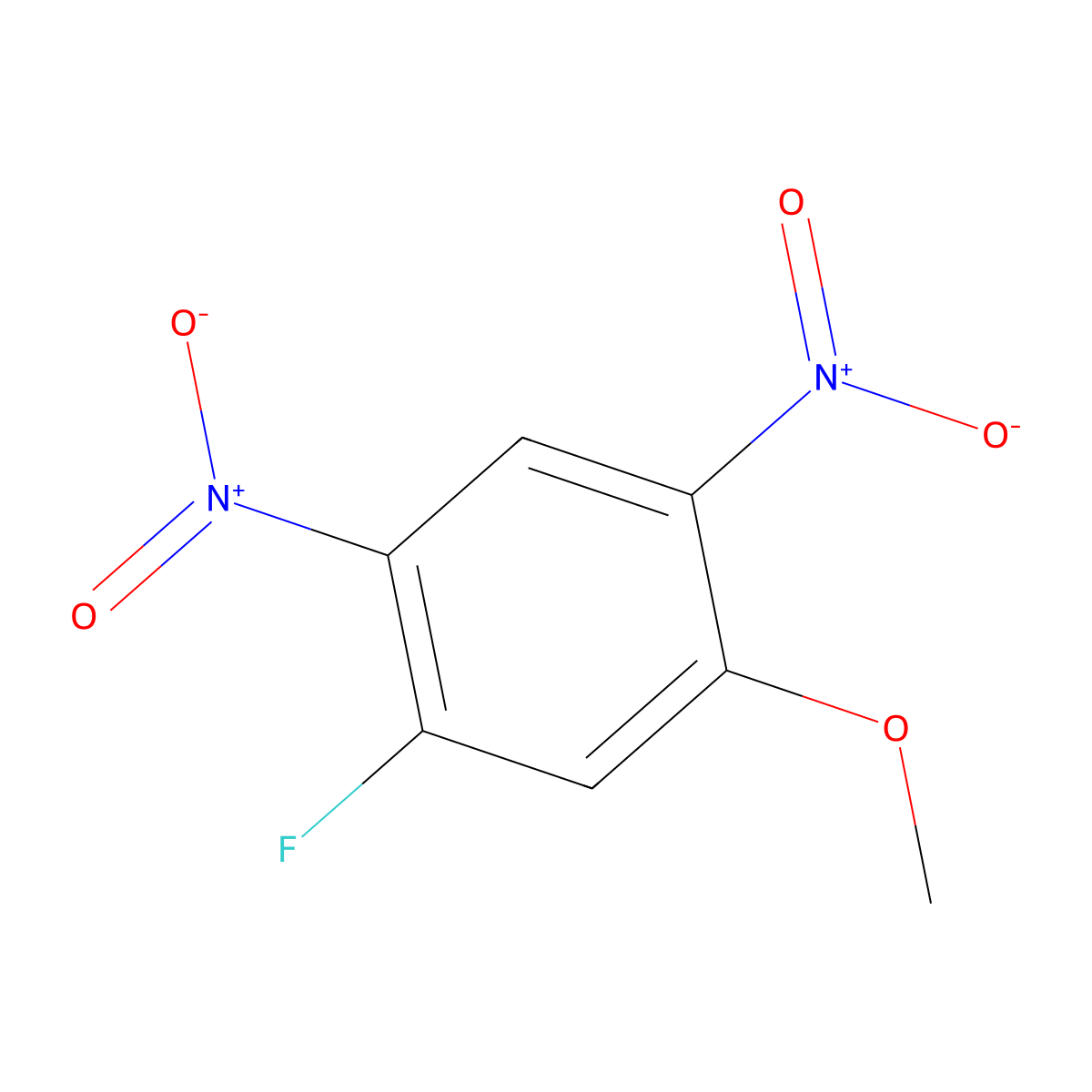 2,4-Dinitro-5-fluoroanisole molecular structure, CAS 394-18-3