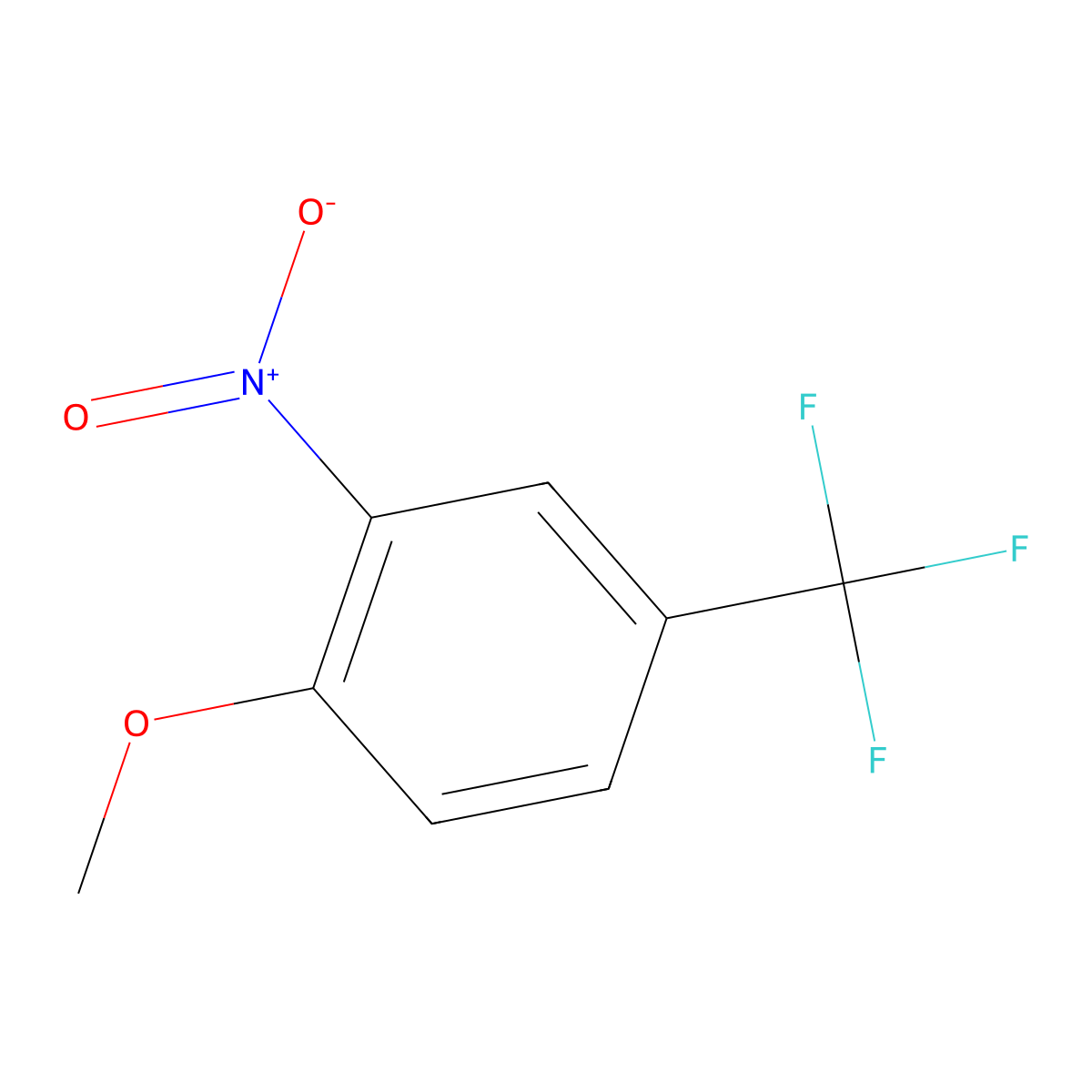 2-Nitro-4-trifluoromethylanisole molecular structure, CAS 394-25-2