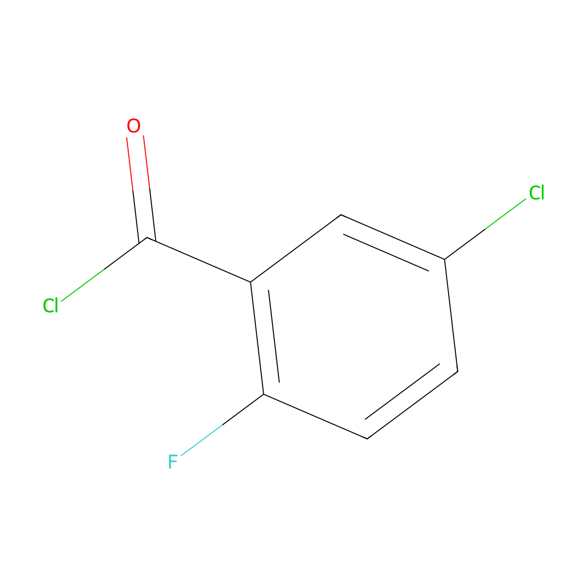 5-Chloro-2-fluorobenzoyl chloride molecular structure, CAS 394-29-6