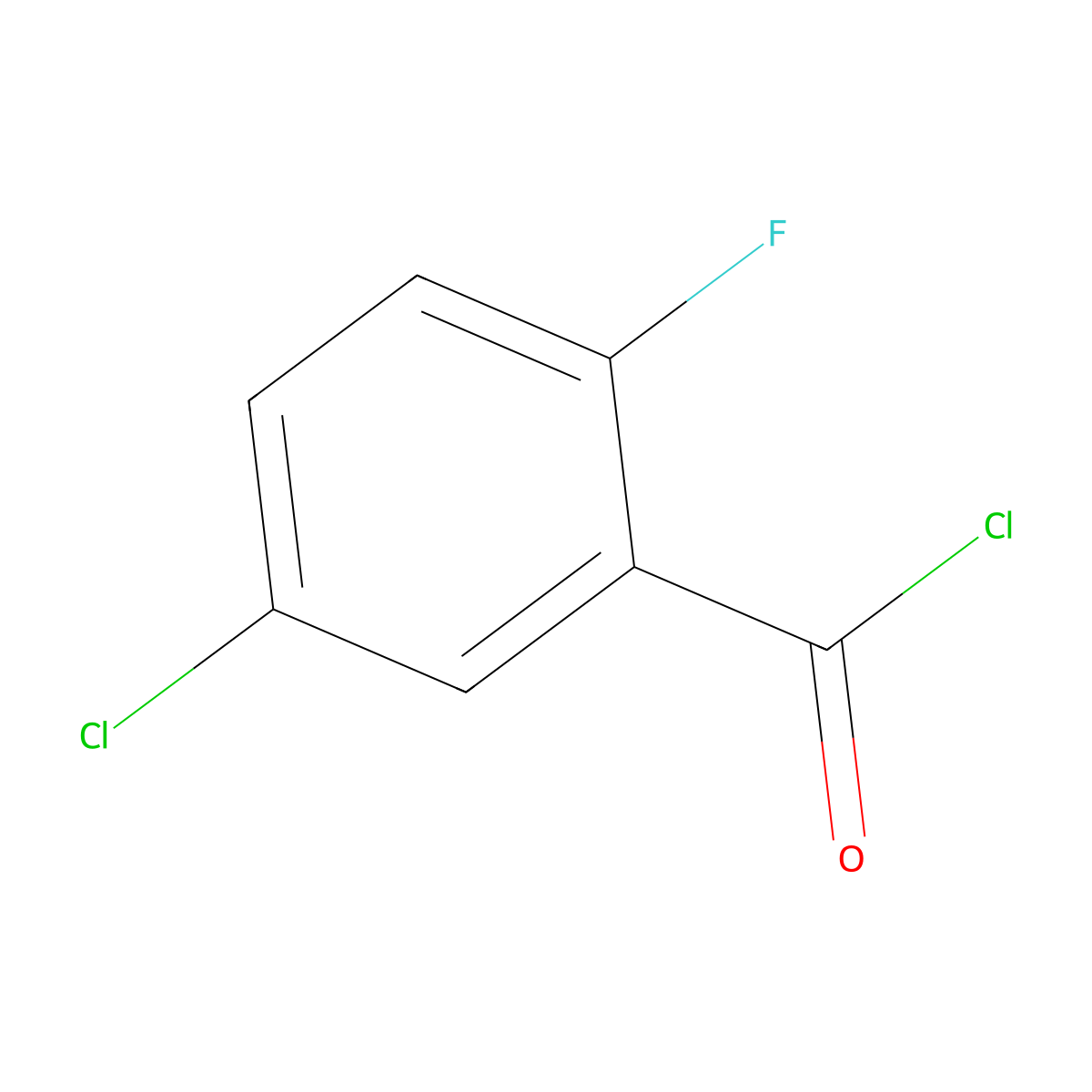 5-Chloro-2-fluorobenzoyl chloride molecular structure, CAS 394-29-6