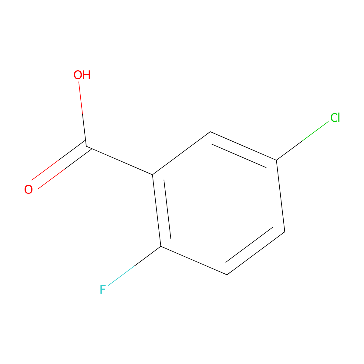 5-Chloro-2-fluorobenzoic acid molecular structure, CAS 394-30-9
