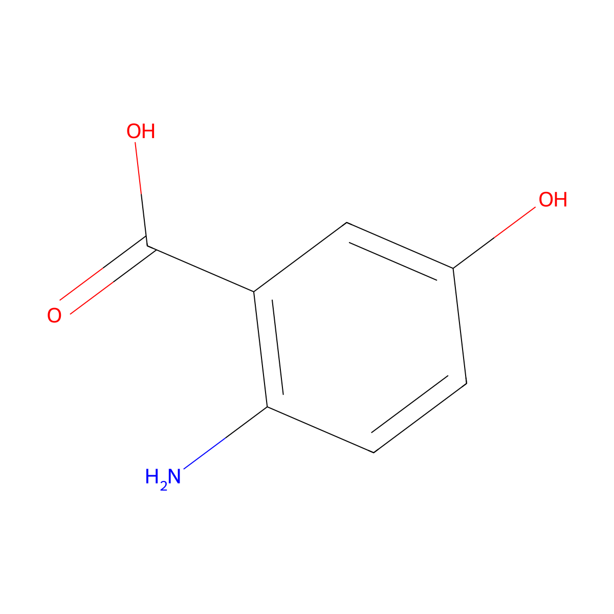 5-Hydroxyanthranilic acid molecular structure, CAS 394-31-0